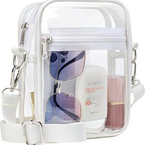 Clear Bag for Stadium Events - Clear Purses for Women Stadium Crossbody Messenge